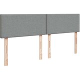 vidaXL Otomanski posteljni okvir z vzmetnico siv 160x200 cm blago | Shoptok.si