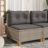  Vrtna sofa bez naslona za ruke s jastucima siva od poliratana | shoptok.hr