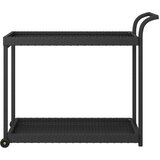 vidaXL barska kolica crna 100 x 45 x 83 cm od poliratana | shoptok.hr