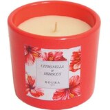ROURA Sveča keramični lonček Citronela in hibiskus 340301.115.1, rdeča | Shoptok.si