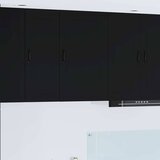 vidaXL Stenska kuhinjska omarica Črna 50 x 31 x 80 cm Konstruiran les | Shoptok.si