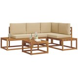  Set vanjskih sofa s jastukom 5 Komad Prirodna i bež | shoptok.hr