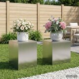 Stalak za biljke 2 pcs Srebrna 40 x 40 x 40 cm Čelik | shoptok.hr