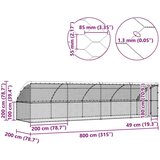  Kućica za pse s pohranom 4 pcs Srebrno 8 x 2 x 2 m Čelik | shoptok.hr