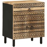 vidaXL Krevetni ormarić crni 50x33x60 cm Puno grubo drvo Mango Cijene