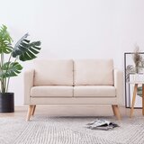 The Living Store Kavč dvosed blago kremne barve - Zofa, (21836219) | Shoptok.si
