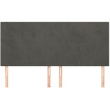  Uzglavlje tamno sivo 160x5x118/128 cm baršunasto | shoptok.hr