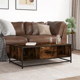  Stolić za kavu boja hrasta 100x57x35 cm od drva i metala | shoptok.hr