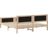  Okvir kreveta smeđe i tamnosivo 180 x 200 cm Masivna borovina | shoptok.hr