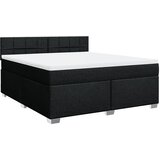 vidaXL Krevet s oprugama i madracem crni 180x200 cm od tkanine | shoptok.hr