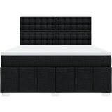  Krevet s oprugama i madracem crni 180x200 cm od tkanine | shoptok.hr