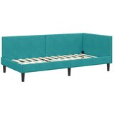 vidaXL Kutni okvir kreveta Ostalo s uzglavljem Tirkizna 100 x 200 cm | shoptok.hr