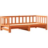 vidaXL Dnevna postelja s posteljico Voščeno rjava 203.5 x 184 x 66 cm, (5000023128) Cene