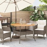  Vrtni stol s pločom od drva bagrema sivi Ø 110x71 cm poliratan | shoptok.hr