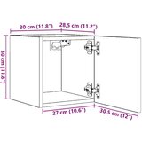 vidaXL Zidni TV ormarić Staro drvo 30,5x30x30 cm | shoptok.hr