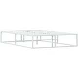 vidaXL Posteljni okvir brez vzmetnice bel 120x200 cm kovinska | Shoptok.si