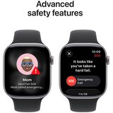 Apple watch serija 11 gps 46mm s/m v pas MEV04ZR/A aluminijasto ohišje sivi crna barvi športni | Shoptok.si