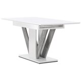 Venture Home Disa rastezljivi pravokutni blagovaonski stol 120 × 80 cm, bijeli | shoptok.hr