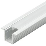 Mitea Lighting aluminijumski profil za led trake sivi 9x13.4x2000mm ugradni sa difuzerom 2m MA079 | Eponuda.com