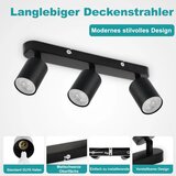 SERUNO X stropna svetilka s 3 vrtljivimi GU10 relfektorji | Shoptok.si