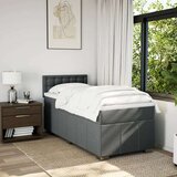 vidaXL Okvir kreveta s oprugama i madrac tamnosivi 80x200cm od tkanine | shoptok.hr