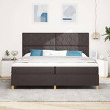 Box Spring Krevet s dušekom Tamnosmeđi 200x200 cm Tkanina | shoptok.hr