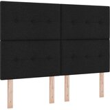  Naslon za glavu s gumbima Crni 140 cm Tkanina | shoptok.hr