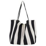 INF Platnena torba z vzorcem črt | Prostorska torba za na ramo, (21685792) | Shoptok.si
