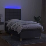  Box spring s madracem LED tamnosivi 90x200 cm tkanina | shoptok.hr