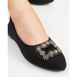 Resti Black women's eco-suede ballerinas with Linselisa decoration - Footwear | Shoptok.si