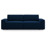 Micadoni Temno modra raztegljiva sedežna garnitura iz tkanine bouclé 247 cm Jodie – Home Cene