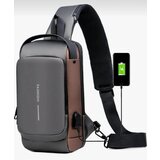 Dewberry 76297 Shoulder Bag with USB Charging Port and Lock-BLACK Cene