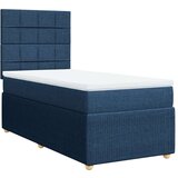  Krevet s oprugama i madracem plavi 100 x 200 cm od tkanine | shoptok.hr