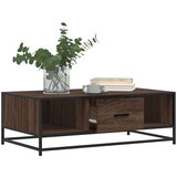 vidaXL Stolić za kavu boja smeđeg hrasta 100x57x35 cm od drva i metala | shoptok.hr