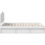  Okvir za krevet Bijelo 140 x 190 cm Čvrsto borovo drvo | shoptok.hr