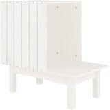  Kućica za mačke bijela 60 x 36 x 60 cm od masivne borovine | shoptok.hr