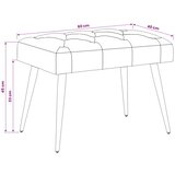  Klupa s gumbastim tkanjem Tamnozelena 60 x 40 x 45 cm Baršun | shoptok.hr