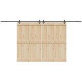 vidaXL Pribor za klizna vrata 213,5 cm čelični crni | shoptok.hr