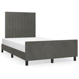 vidaXL Posteljni okvir z vzglavjem temno siv 120x190 cm žamet Cene
