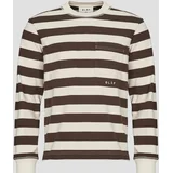 STRIPED RIB CREWNECK Bež