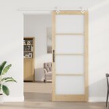  Klizna Vrata sa Setom Opreme 93x232 cm od Masivnog Drva Bora | shoptok.hr