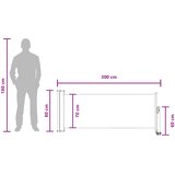 Bočna tendu 80 x 300 cm 100% poliester, željezo, čelik | shoptok.hr