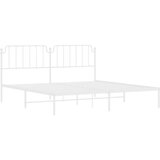 Metalni okvir za krevet s uzglavljem bijeli 193x203 cm | shoptok.hr