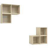  4-dijelni set TV ormarića boja hrasta sonome od iverice | shoptok.hr
