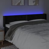 LED uzglavlje crno 183x16x78/88 cm baršunasto | shoptok.hr