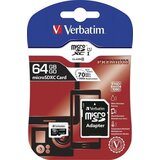 Verbatim microSDXC 64GB UHS-I Class 10 + adapter - 44084 memorijska kartica Cene