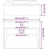  Umivaonik od lijevanih minerala i mramora 50x38x11 cm mat crni | shoptok.hr