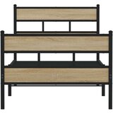 vidaXL Metalni okvir kreveta bez madraca boja hrasta sonome 100x200 cm | shoptok.hr