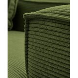 Kave Home Zelena sedežna garnitura iz rebrastega žameta 240 cm Blok – | Shoptok.si