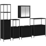 Set namještaja za kupaonicu 5 pcs Crni hrast Konstruirano drvo | shoptok.hr